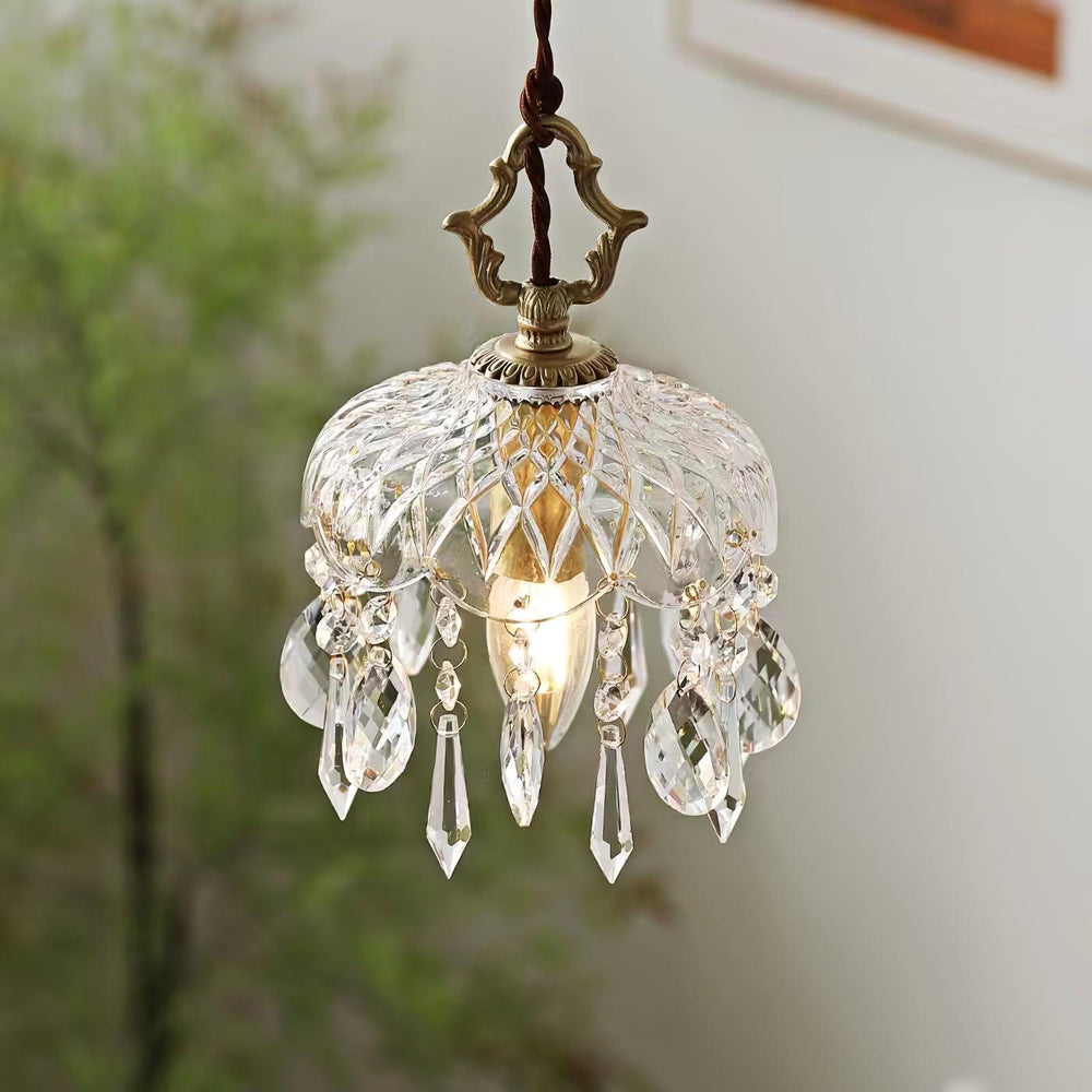 Bowl Shade Pendant Lamp – Copper & Glass Retro