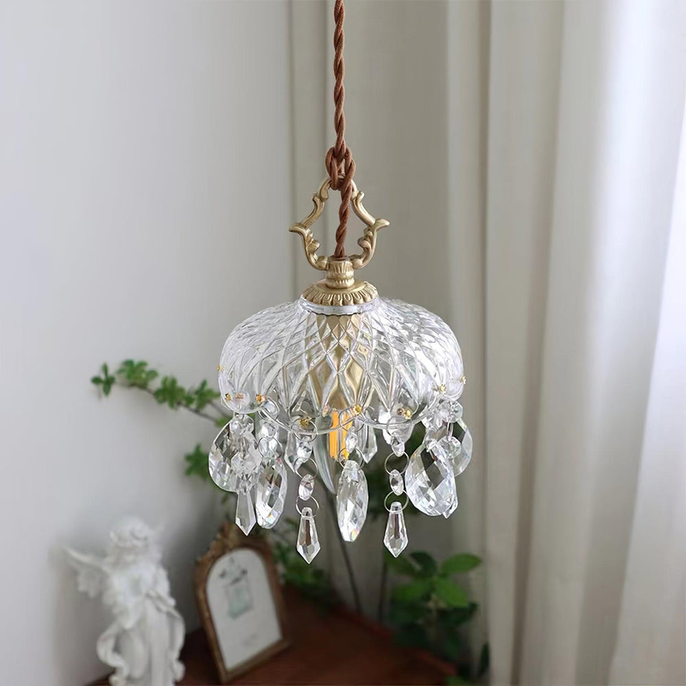 Bowl Shade Pendant Lamp – Copper & Glass Retro