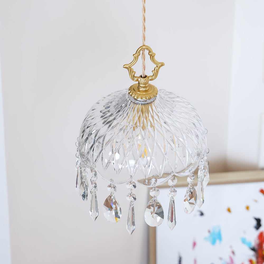 Bowl Shade Pendant Lamp – Copper & Glass Retro