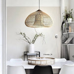Braided Rattan Swag Pendant Lamp
