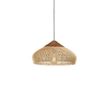Braided Rattan Swag Pendant Lamp