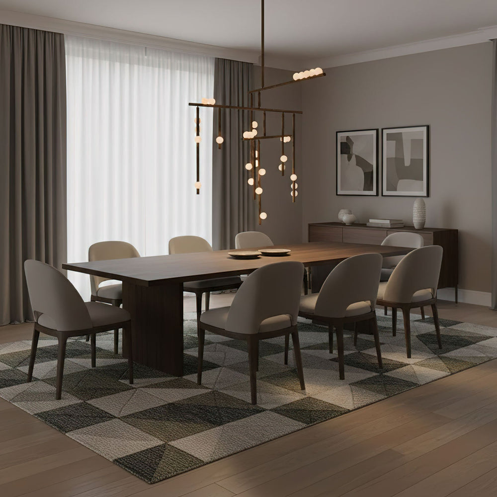 Orbit Brass Glass Drop Chandelier – Hand-Blown Multi-Head