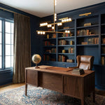 Orbit Brass Glass Drop Chandelier – Hand-Blown Multi-Head