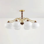 Persimmon Glass Globe Chandelier