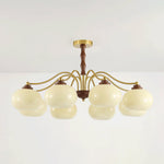 Persimmon Glass Globe Chandelier