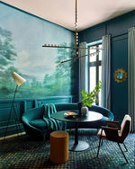Orbit Brass Glass Drop Chandelier – Hand-Blown Multi-Head