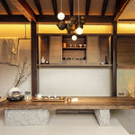 Bubble Wood Balls Chandelier