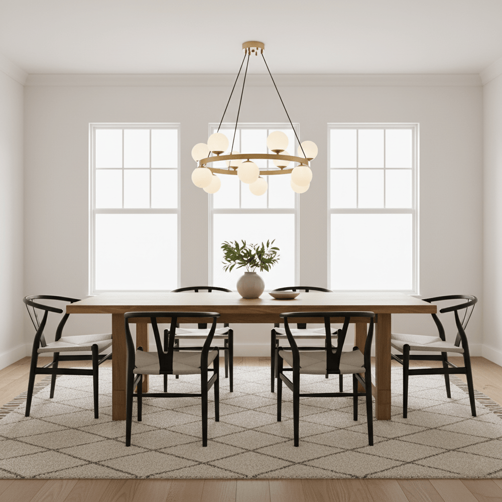 Bubbles Brass Ring Chandelier