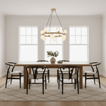 Bubbles Brass Ring Chandelier