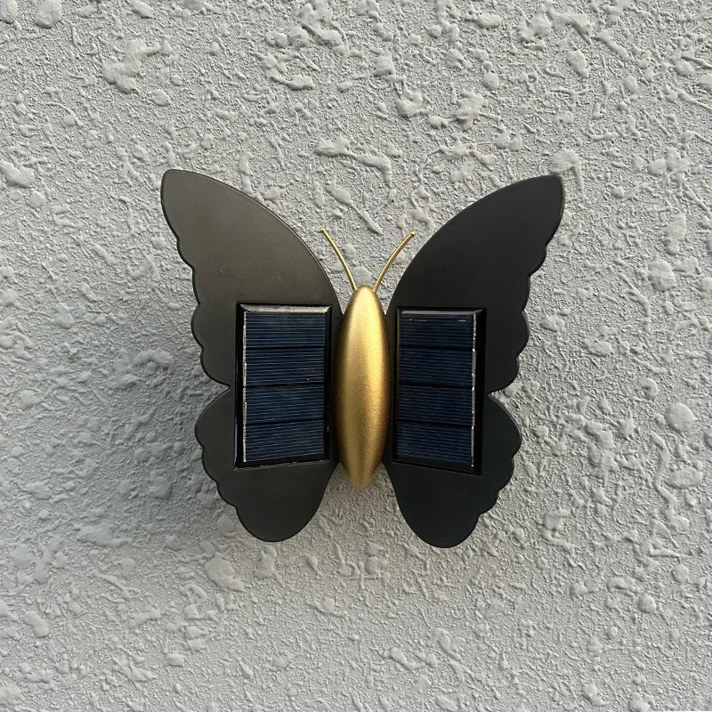 Butterfly Solar Outdoor Wall Light