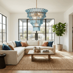 Calyra Tiered Glass Chandelier