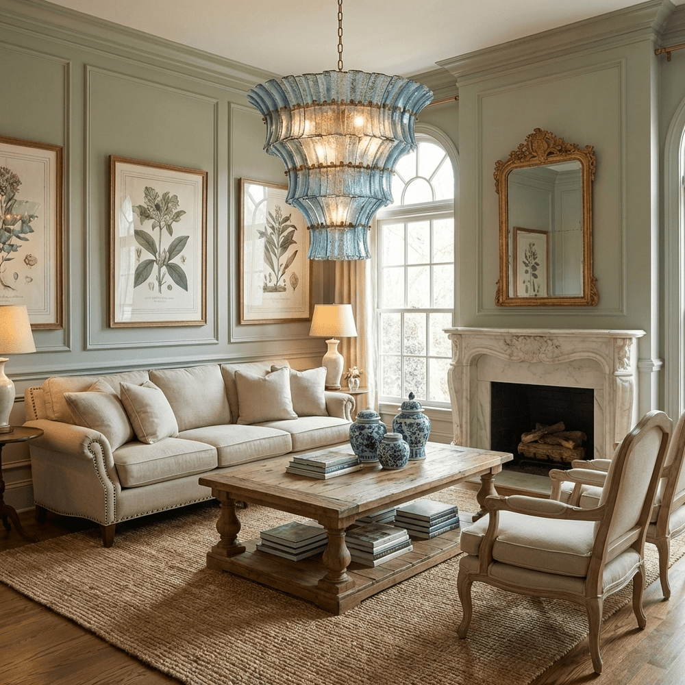 Calyra Tiered Glass Chandelier