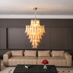 Amber Cloud Glass Petals Chandelier