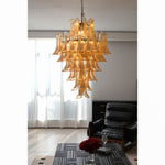Amber Cloud Glass Petals Chandelier