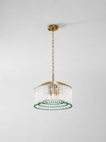 Casandra Two-Tone Glass Chandelier – Gold & Green Statement Piece