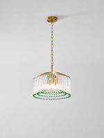 Casandra Two-Tone Glass Chandelier – Gold & Green Statement Piece