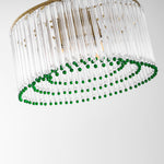 Casandra Two-Tone Glass Chandelier – Gold & Green Statement Piece