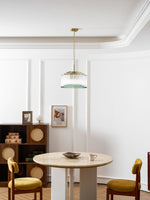 Casandra Two-Tone Glass Chandelier – Gold & Green Statement Piece