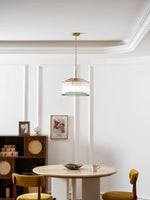 Casandra Two-Tone Glass Chandelier – Gold & Green Statement Piece