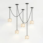 Cascade Chain Cube Chandelier