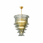 Cascade Glass Green Chandelier