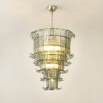 Cascade Glass Green Chandelier