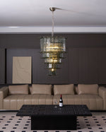 Cascade Glass Green Chandelier