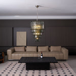 Cascade Glass Green Chandelier