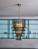 Cascade Glass Green Chandelier