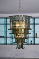 Cascade Glass Green Chandelier