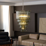 Cascade Glass Green Chandelier