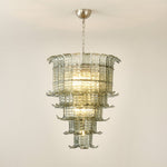 Cascade Glass Green Chandelier