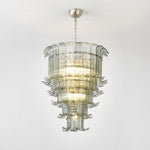 Cascade Glass Green Chandelier
