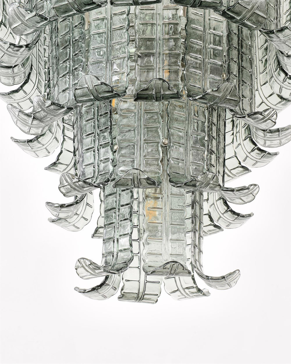 Cascade Glass Green Chandelier