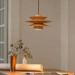 Cascade Wooden Disc Swag Pendant Lamp