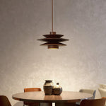 Cascade Wooden Disc Swag Pendant Lamp