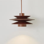 Cascade Wooden Disc Pendant Lamp
