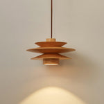 Cascade Wooden Disc Swag Pendant Lamp