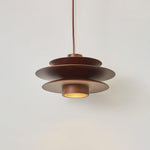 Cascade Wooden Disc Swag Pendant Lamp