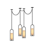 Cascading Chain Lantern Chandelier