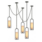 Cascading Chain Lantern Chandelier