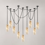 Cascading Chain Capsule Chandelier