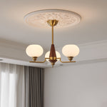 Celeste Sphere Walnut Chandelier