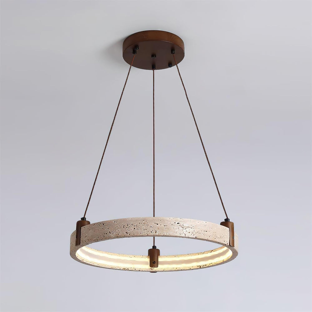 Celestial Orbit Travertine Chandelier