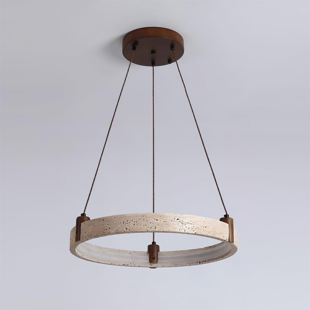 Celestial Orbit Travertine Chandelier