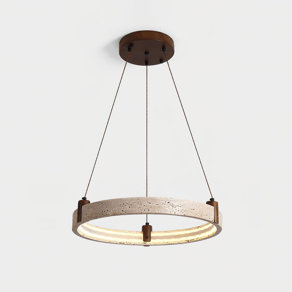 Celestial Orbit Travertine Chandelier