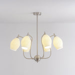 Ceramic Ribbed Chandelier