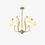Ceramic Ribbed Chandelier