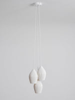 Ceramic Ribbed Pendant Light