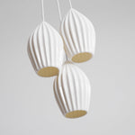 Ceramic Ribbed Pendant Light